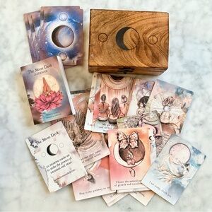 Moon Deck Oracle Card Set with Wooden Box (RARE!)